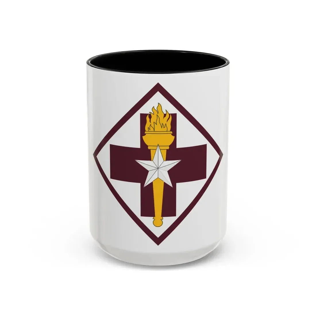 US 32nd Medical Brigade SSI (U.S. Army) Accent Coffee Mug 15oz Black - Go Mug Yourself