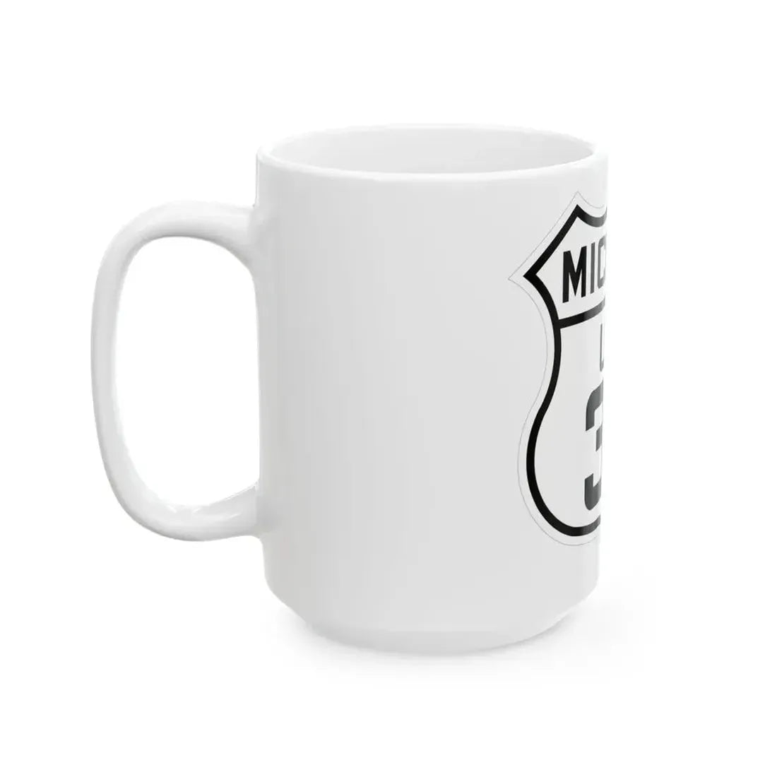 US 33 Michigan 1926 (Michigan) (Road Sign) White Coffee Mug - Go Mug Yourself