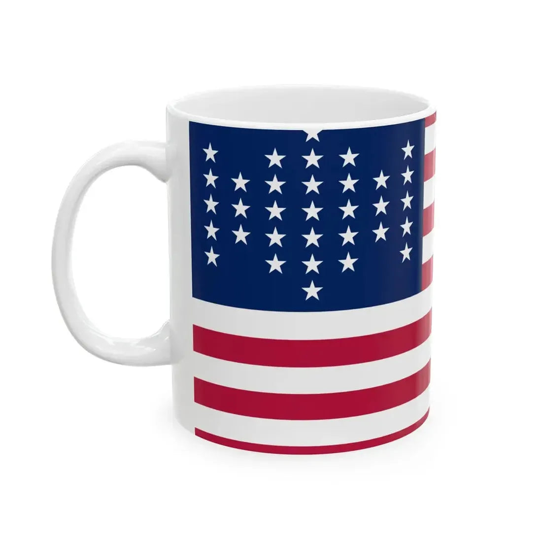 US 33 Star Flag 2 (United States) White Coffee Mug - Go Mug Yourself