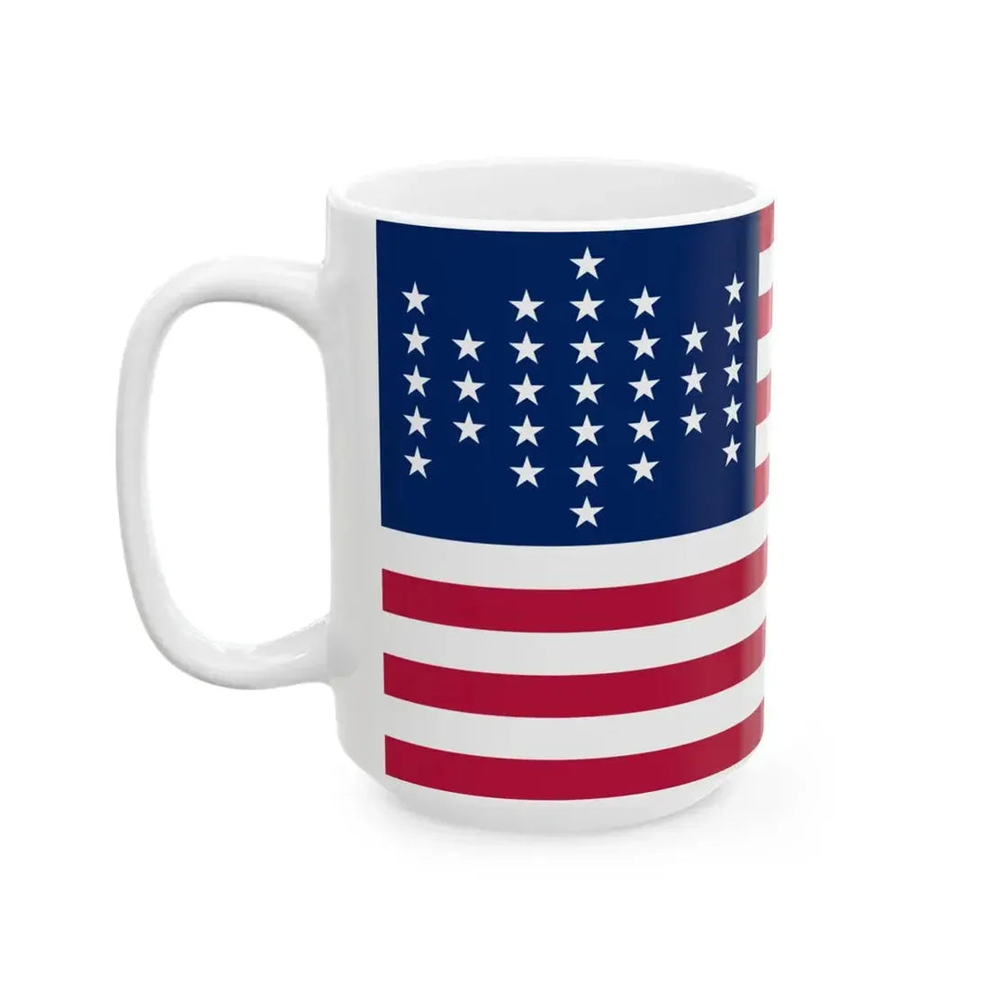 US 33 Star Flag 2 (United States) White Coffee Mug - Go Mug Yourself