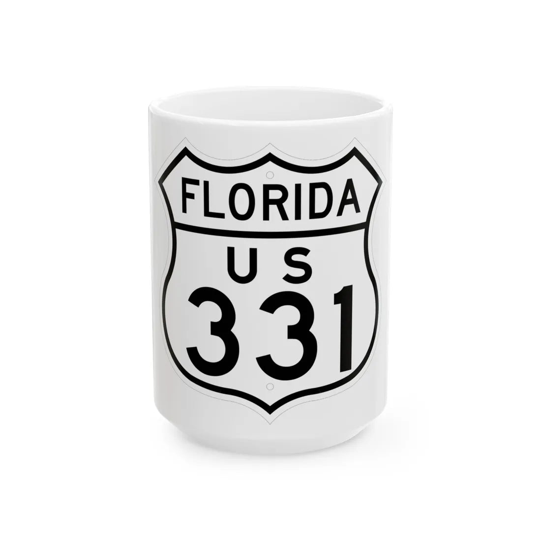 US 331 Florida 1948 (Florida) (Road Sign) White Coffee Mug 15oz - Go Mug Yourself