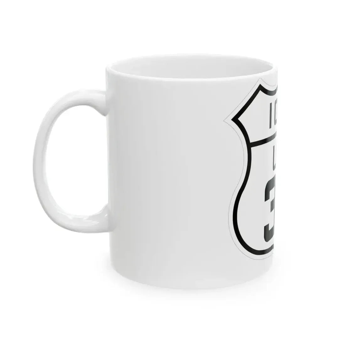 US 34 Iowa 1926 (Iowa) (Road Sign) White Coffee Mug - Go Mug Yourself