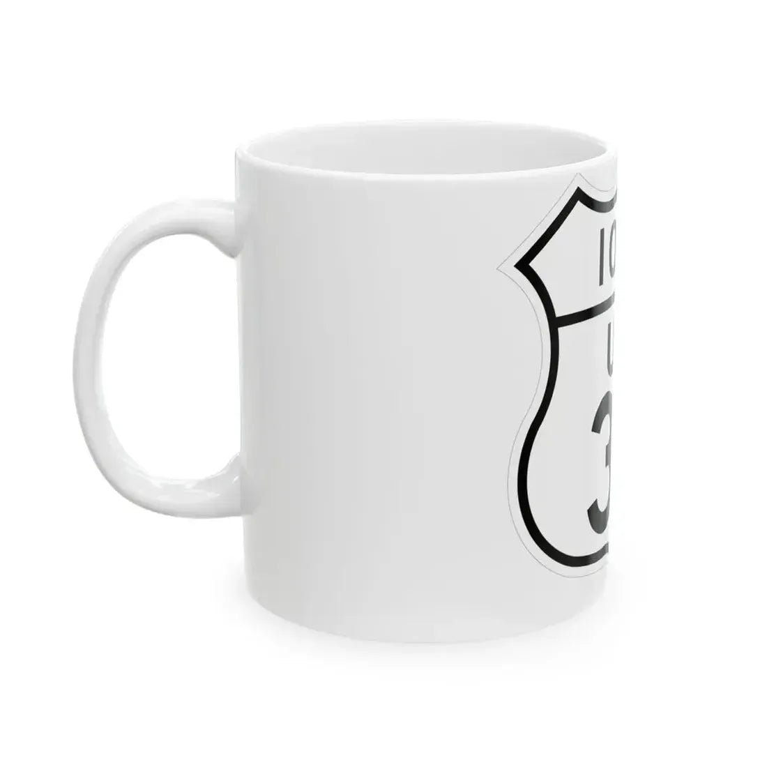 US 34 Iowa 1948 (Iowa) (Road Sign) White Coffee Mug - Go Mug Yourself