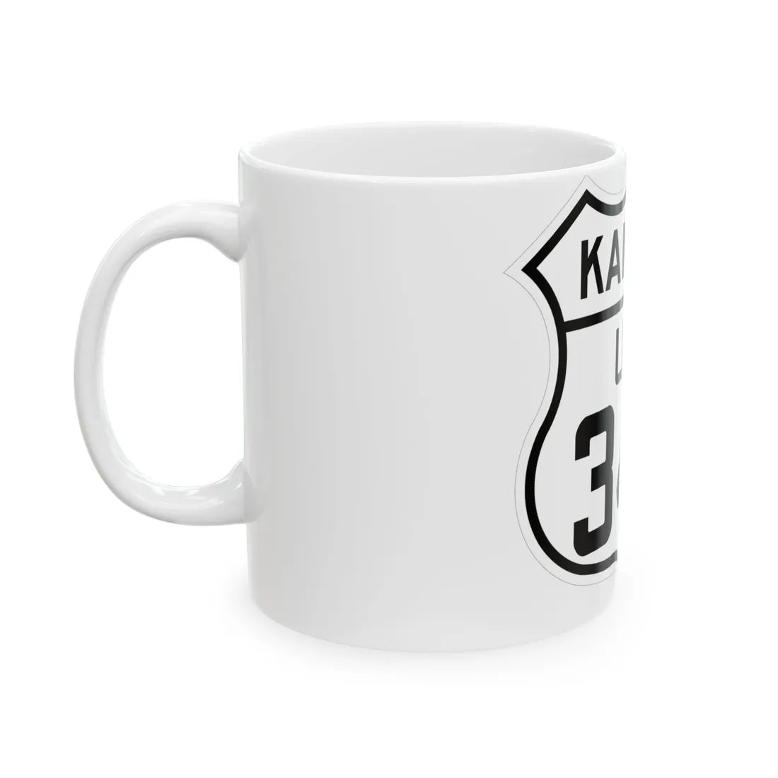 US 340 Kansas 1926 (Kansas) (Road Sign) White Coffee Mug - Go Mug Yourself