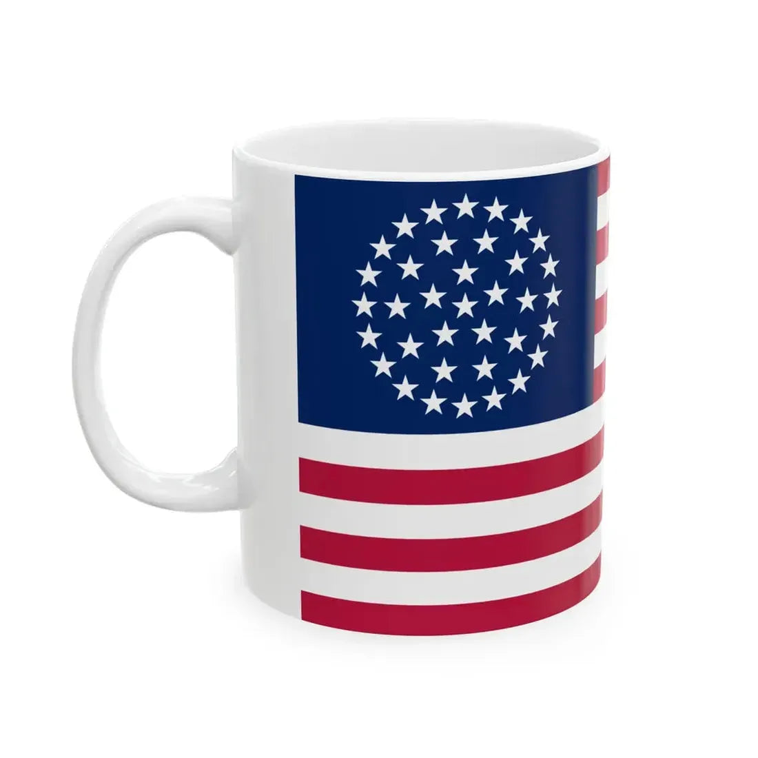 US 36 Star Wagon Wheel Flag (United States) White Coffee Mug - Go Mug Yourself