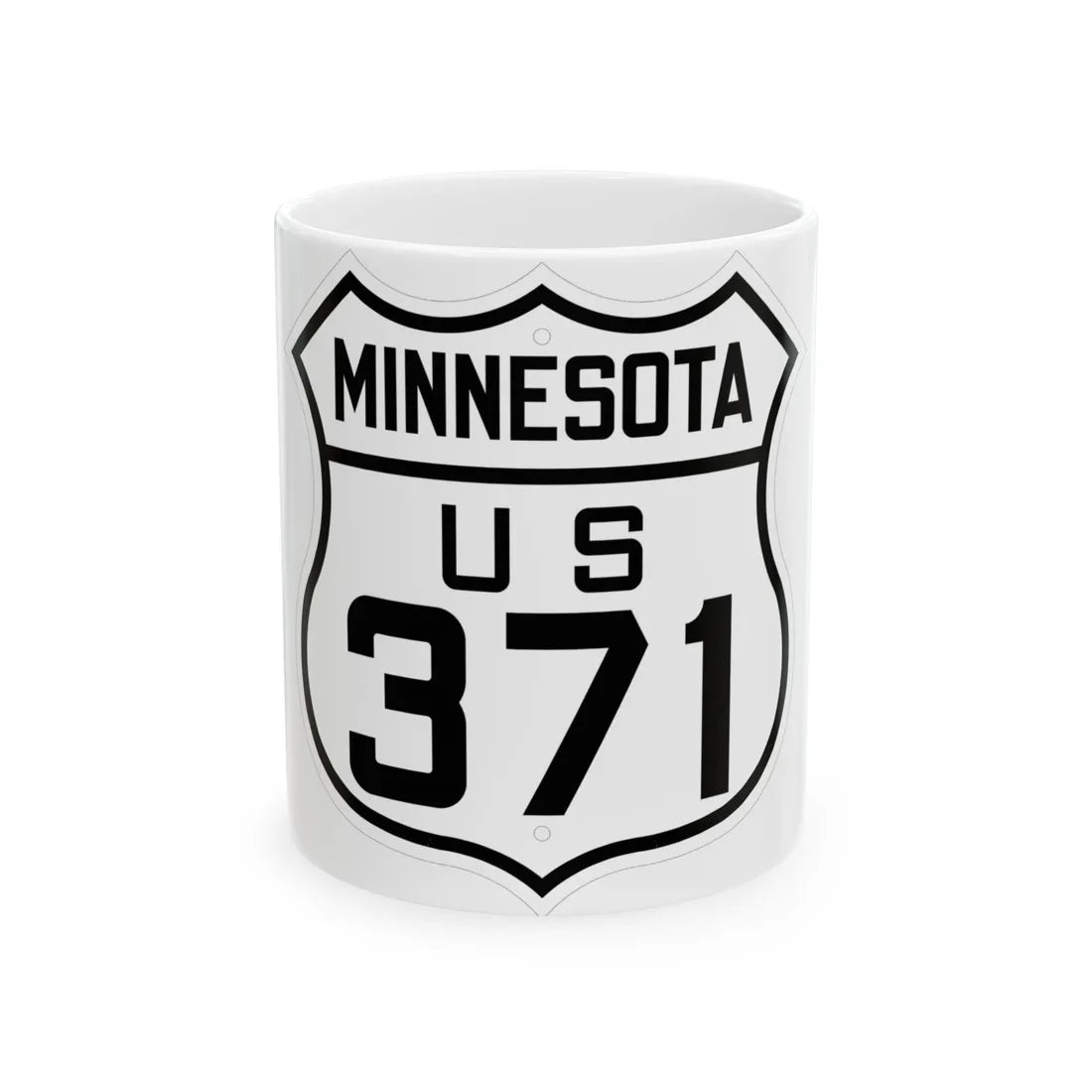 US 371 Minnesota 1926 (Minnesota) (Road Sign) White Coffee Mug - Go Mug Yourself