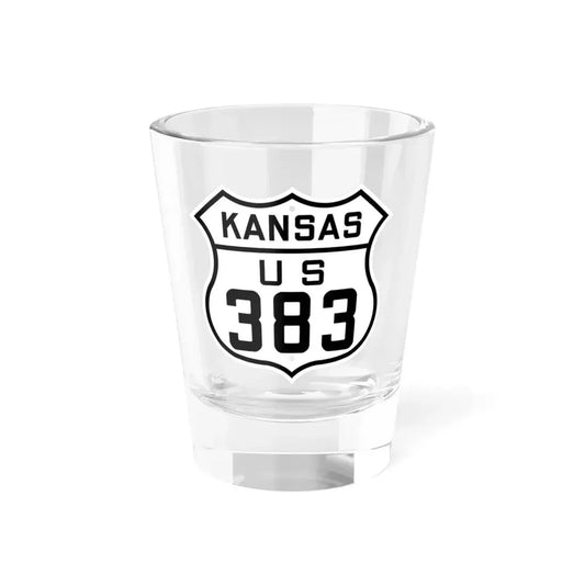 US 383 Kansas 1926 (Kansas) (Road Sign) Shot Glass 1.5oz 1.5oz - Go Mug Yourself