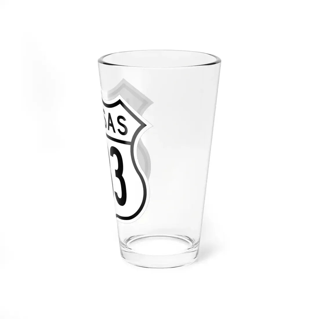 US 383 Kansas 1962 (Kansas) (Road Sign) Pint Glss 16oz - Go Mug Yourself