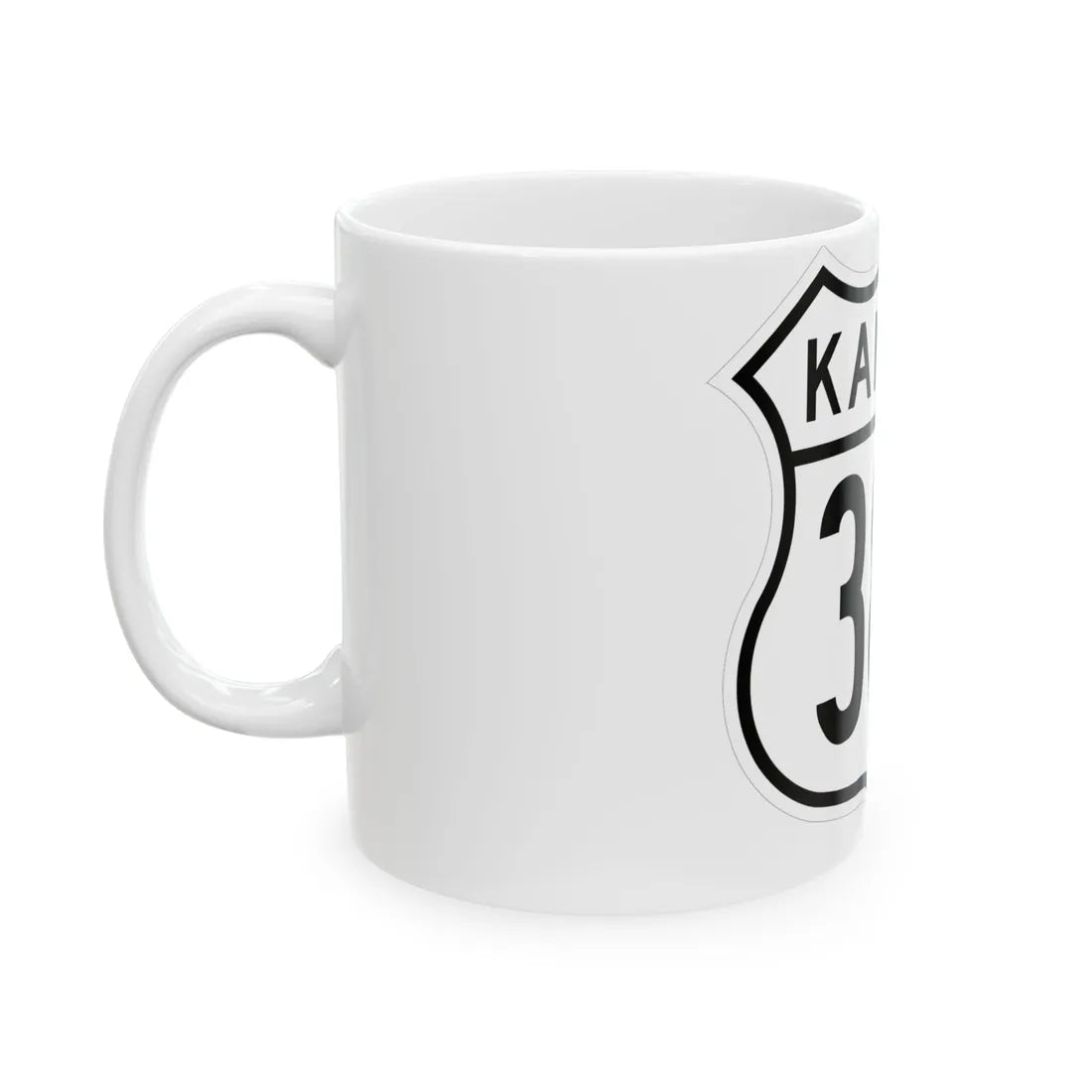 US 383 Kansas 1962 (Kansas) (Road Sign) White Coffee Mug - Go Mug Yourself