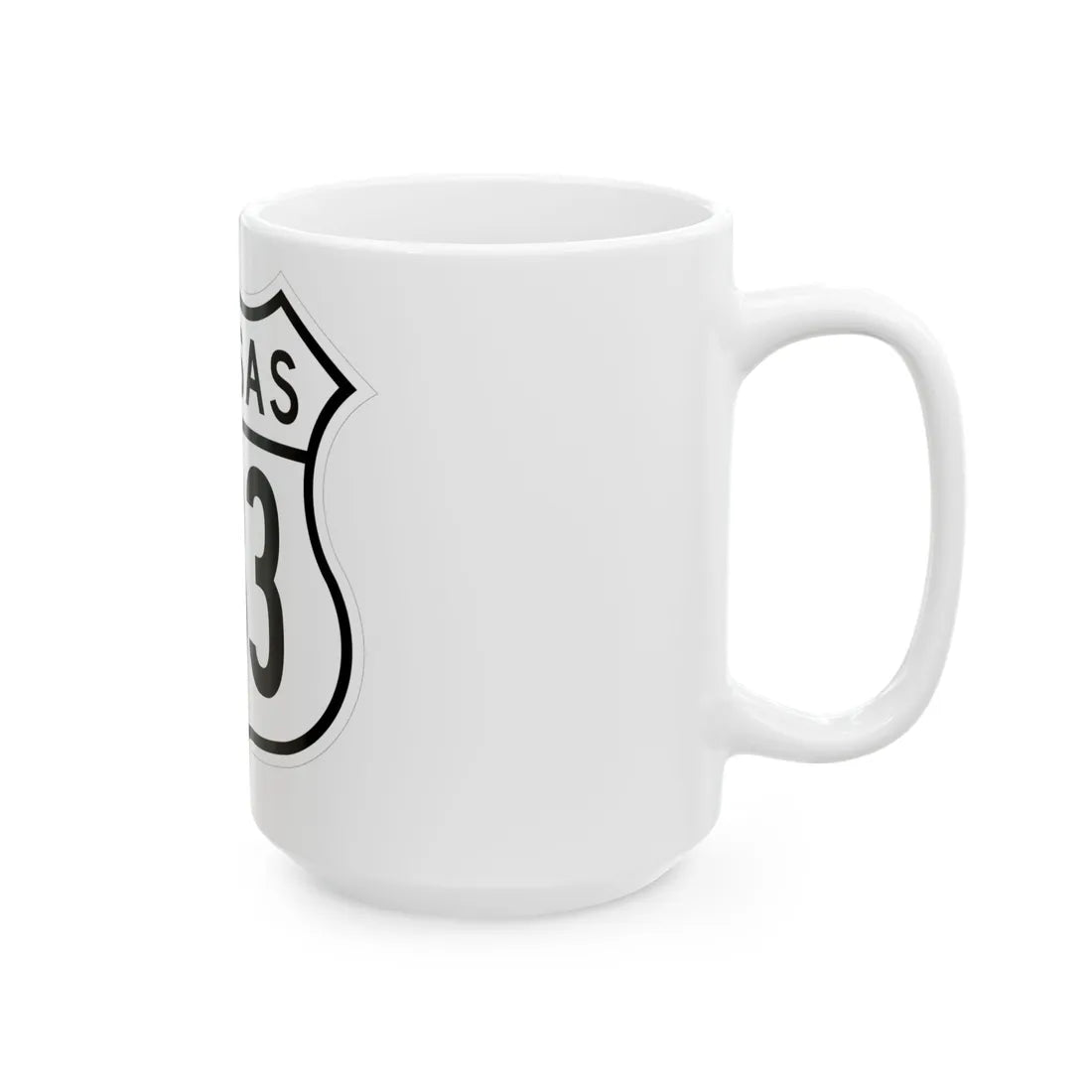 US 383 Kansas 1962 (Kansas) (Road Sign) White Coffee Mug - Go Mug Yourself