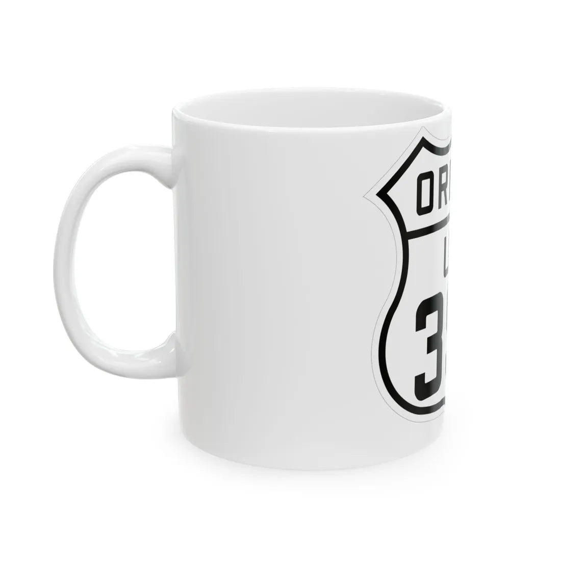 US 395 Oregon 1926 (Oregon) (Road Sign) White Coffee Mug - Go Mug Yourself