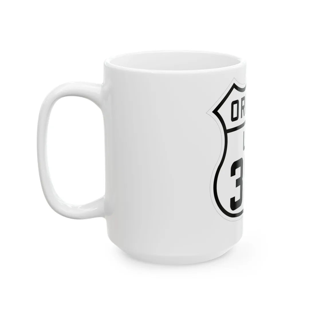 US 395 Oregon 1926 (Oregon) (Road Sign) White Coffee Mug - Go Mug Yourself