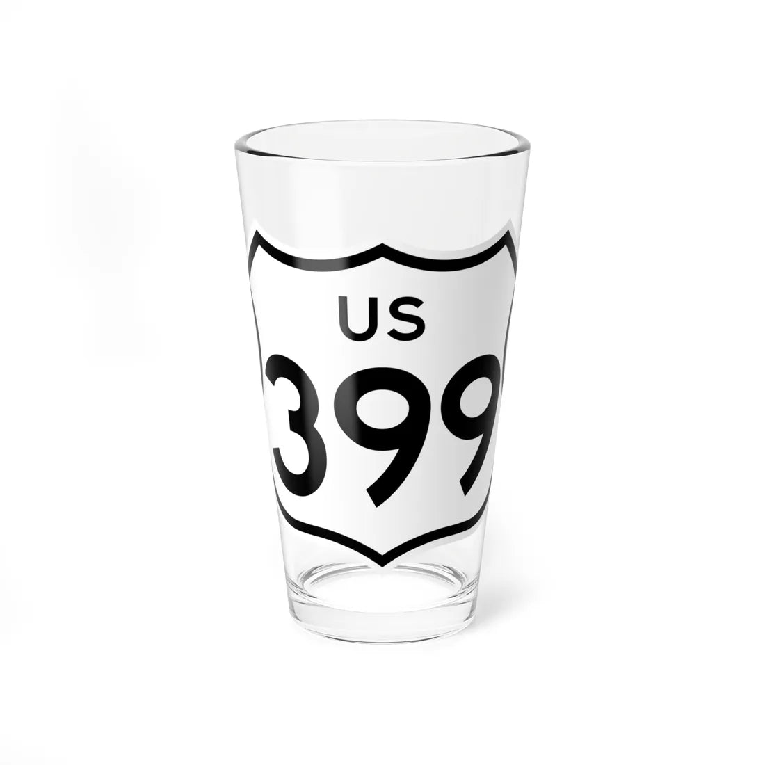 US 399 1961 cutout (California) (Road Sign) Pint Glss 16oz 16oz - Go Mug Yourself