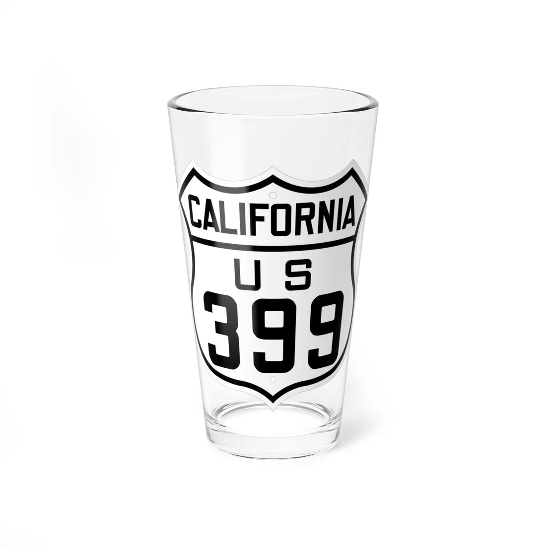US 399 California 1926 (California) (Road Sign) Pint Glss 16oz 16oz - Go Mug Yourself