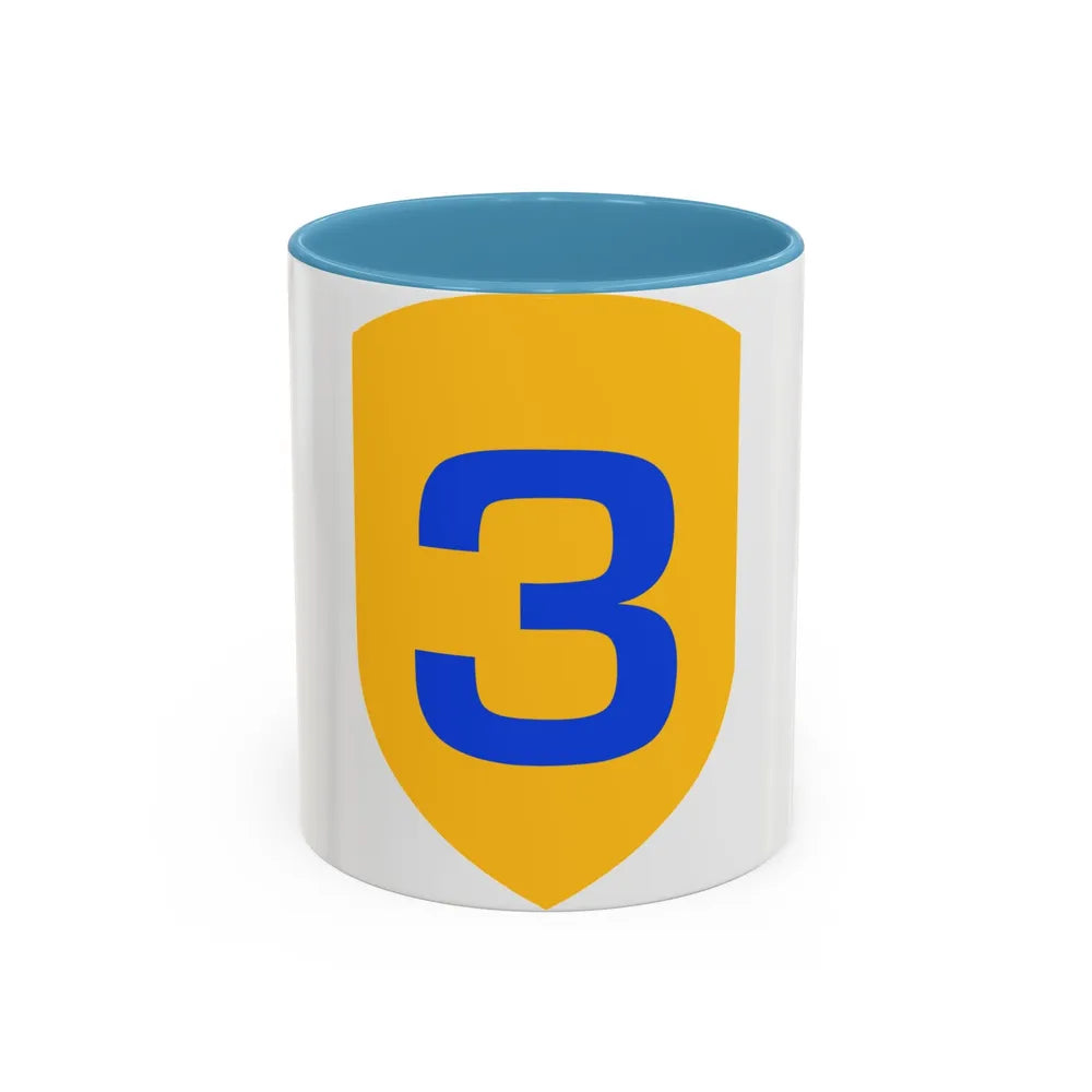 US 3rd Cavalry Division (U.S. Army) Accent Coffee Mug 11oz Light Blue - Go Mug Yourself