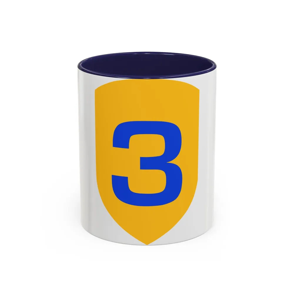 US 3rd Cavalry Division (U.S. Army) Accent Coffee Mug 11oz Navy - Go Mug Yourself