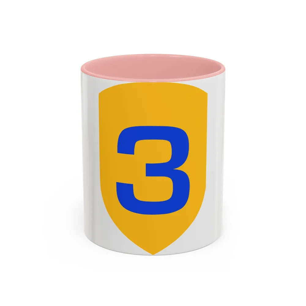 US 3rd Cavalry Division (U.S. Army) Accent Coffee Mug 11oz Pink - Go Mug Yourself