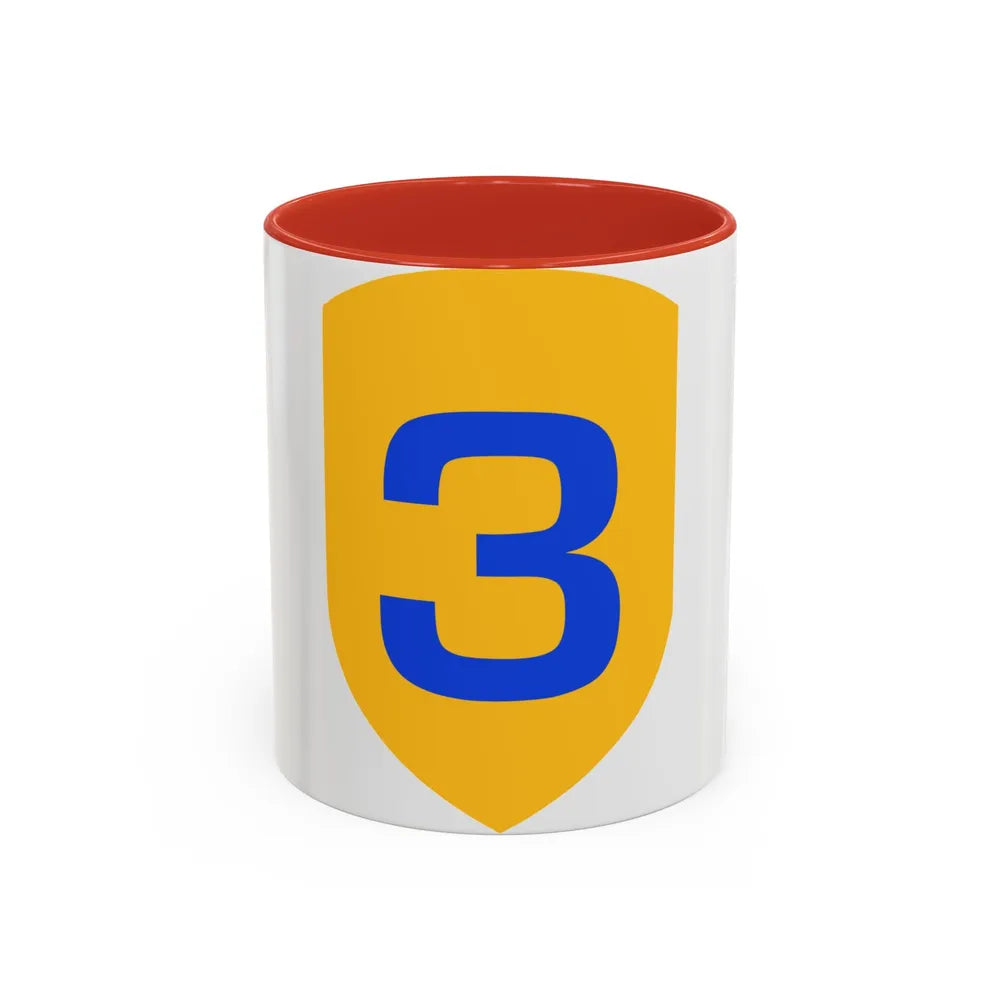 US 3rd Cavalry Division (U.S. Army) Accent Coffee Mug 11oz Red - Go Mug Yourself