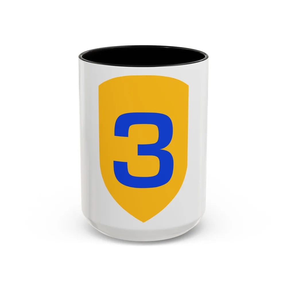 US 3rd Cavalry Division (U.S. Army) Accent Coffee Mug 15oz Black - Go Mug Yourself