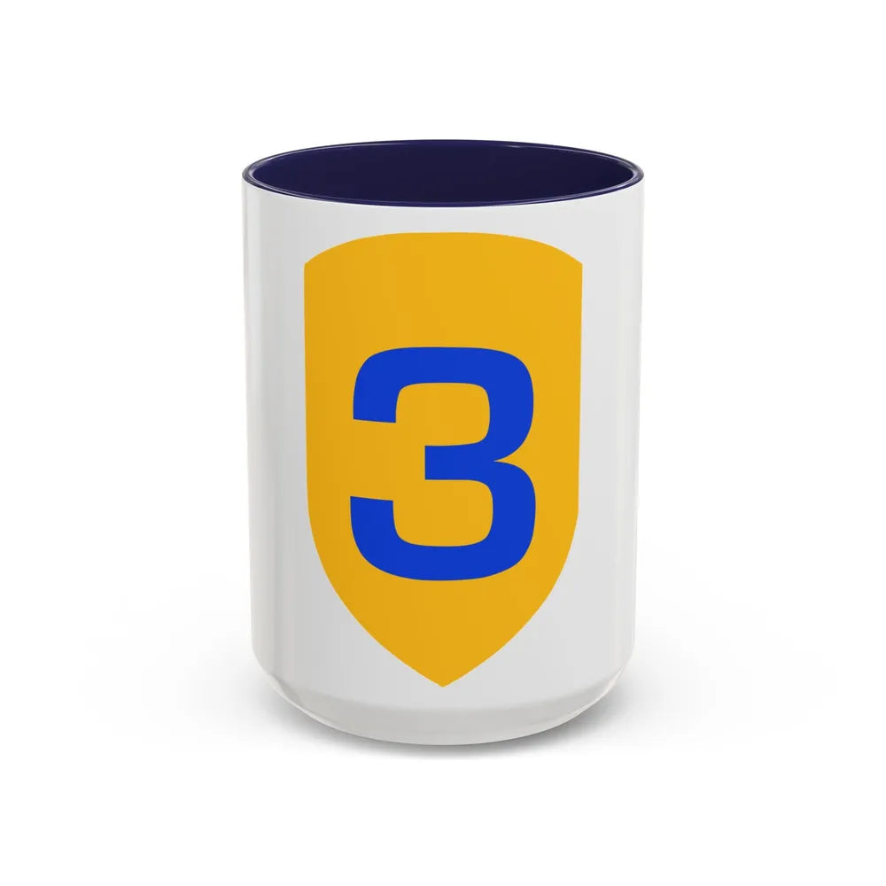 US 3rd Cavalry Division (U.S. Army) Accent Coffee Mug 15oz Navy - Go Mug Yourself