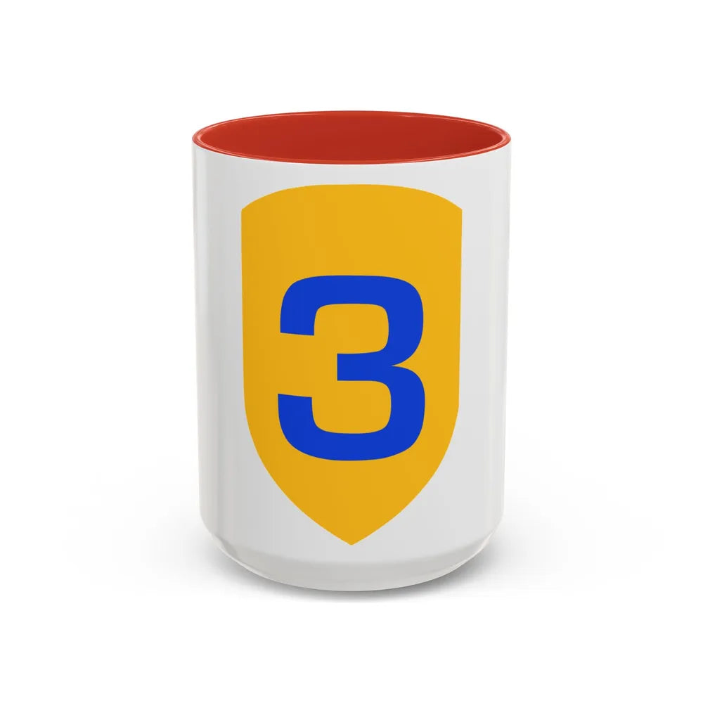 US 3rd Cavalry Division (U.S. Army) Accent Coffee Mug 15oz Red - Go Mug Yourself