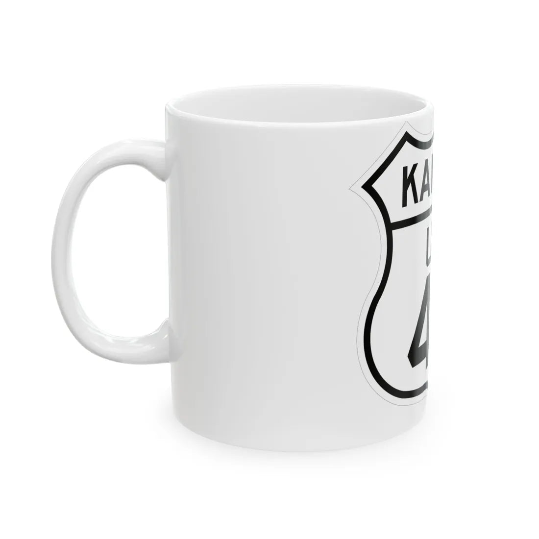 US 40 Kansas 1926 (Kansas) (Road Sign) White Coffee Mug - Go Mug Yourself