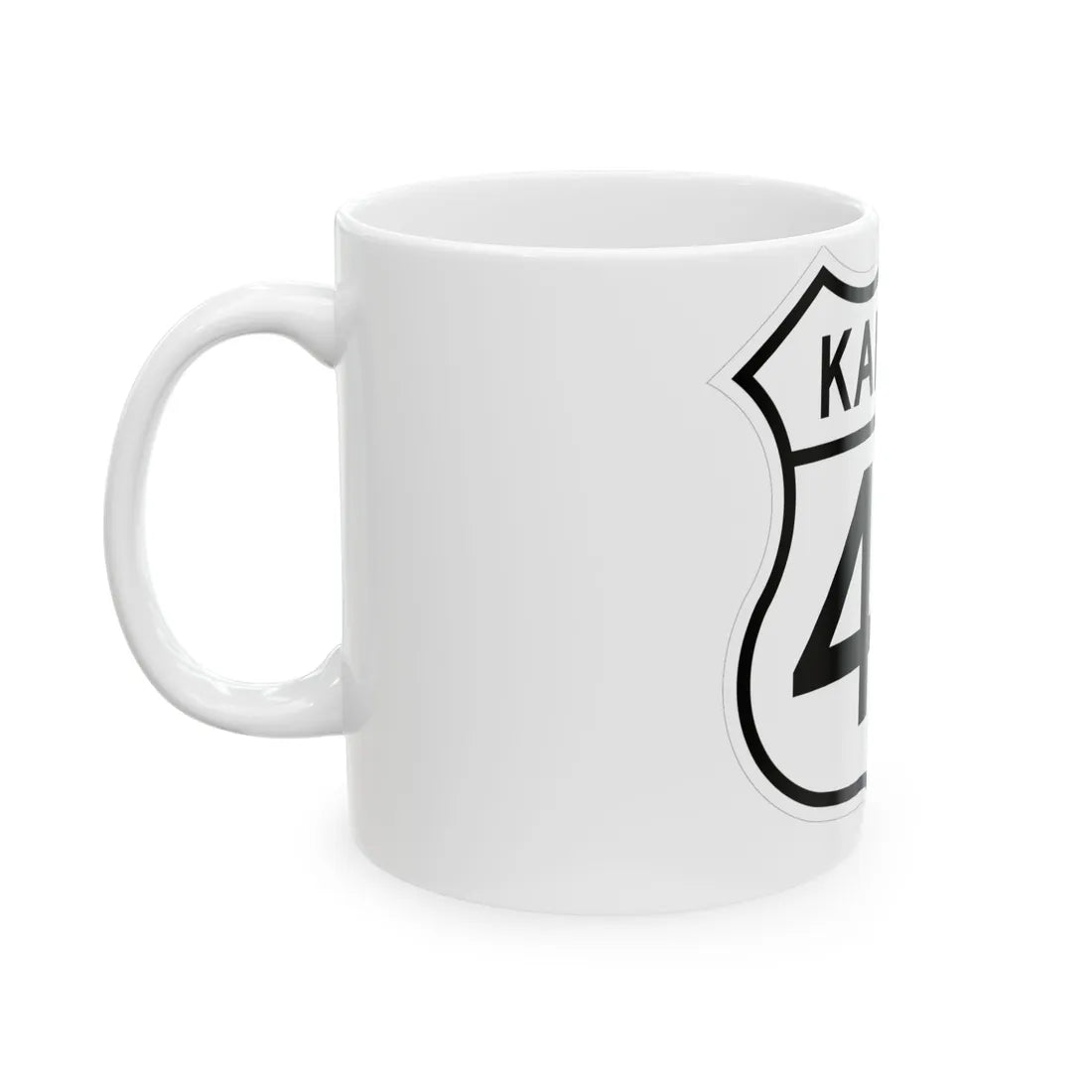 US 40 Kansas 1962 (Kansas) (Road Sign) White Coffee Mug - Go Mug Yourself