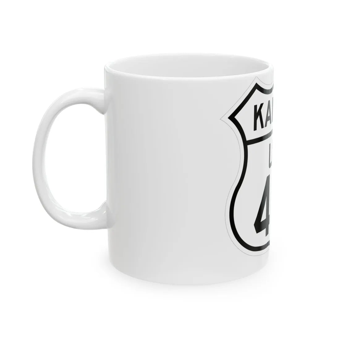 US 40N Kansas 1926 (Kansas) (Road Sign) White Coffee Mug - Go Mug Yourself