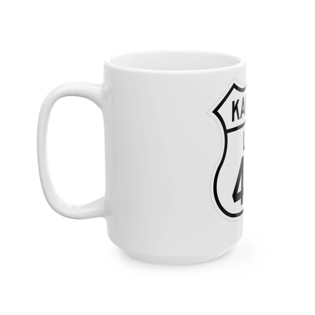 US 40N Kansas 1926 (Kansas) (Road Sign) White Coffee Mug - Go Mug Yourself