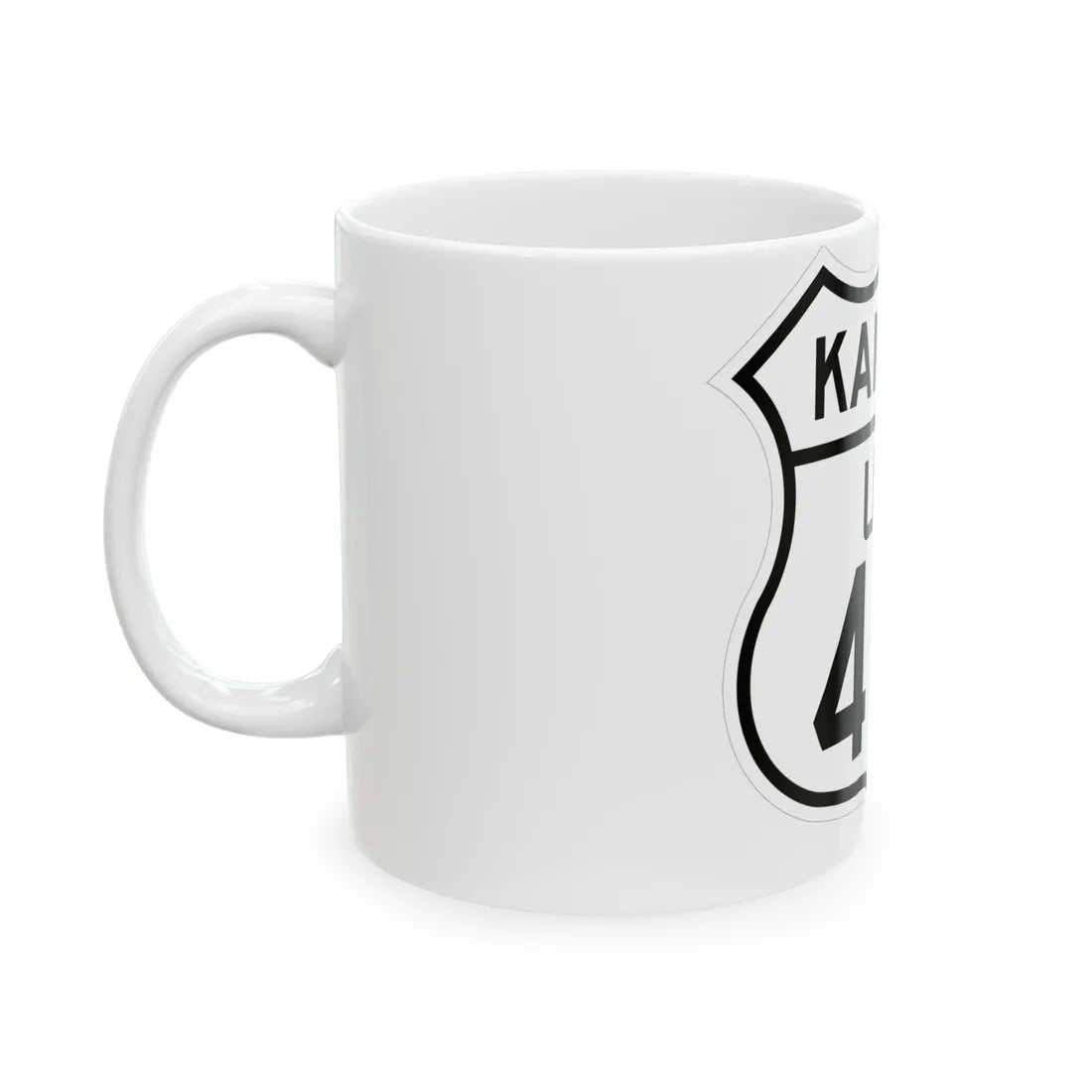US 40S Kansas 1926 (Kansas) (Road Sign) White Coffee Mug - Go Mug Yourself