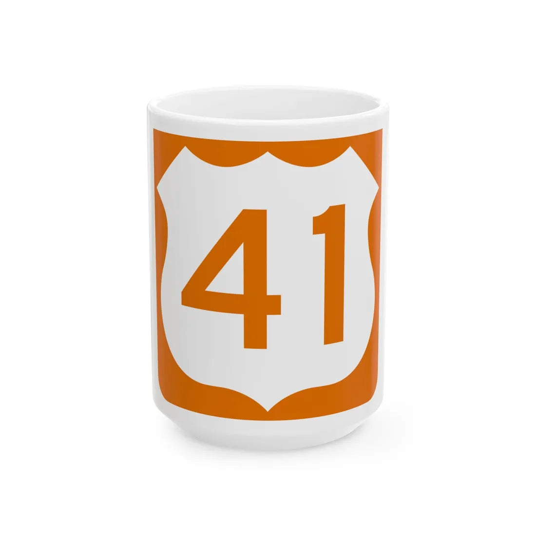 US 41 FL reversed (Florida) (Road Sign) White Coffee Mug 15oz - Go Mug Yourself