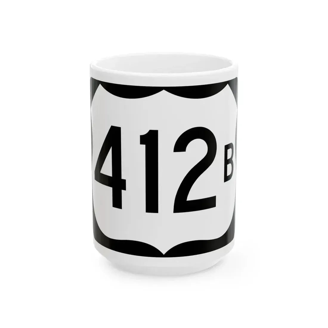 US 412B (Arkansas) (Road Sign) White Coffee Mug 15oz - Go Mug Yourself