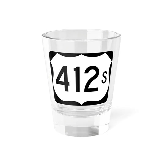 US 412S (Arkansas) (Road Sign) Shot Glass 1.5oz 1.5oz - Go Mug Yourself