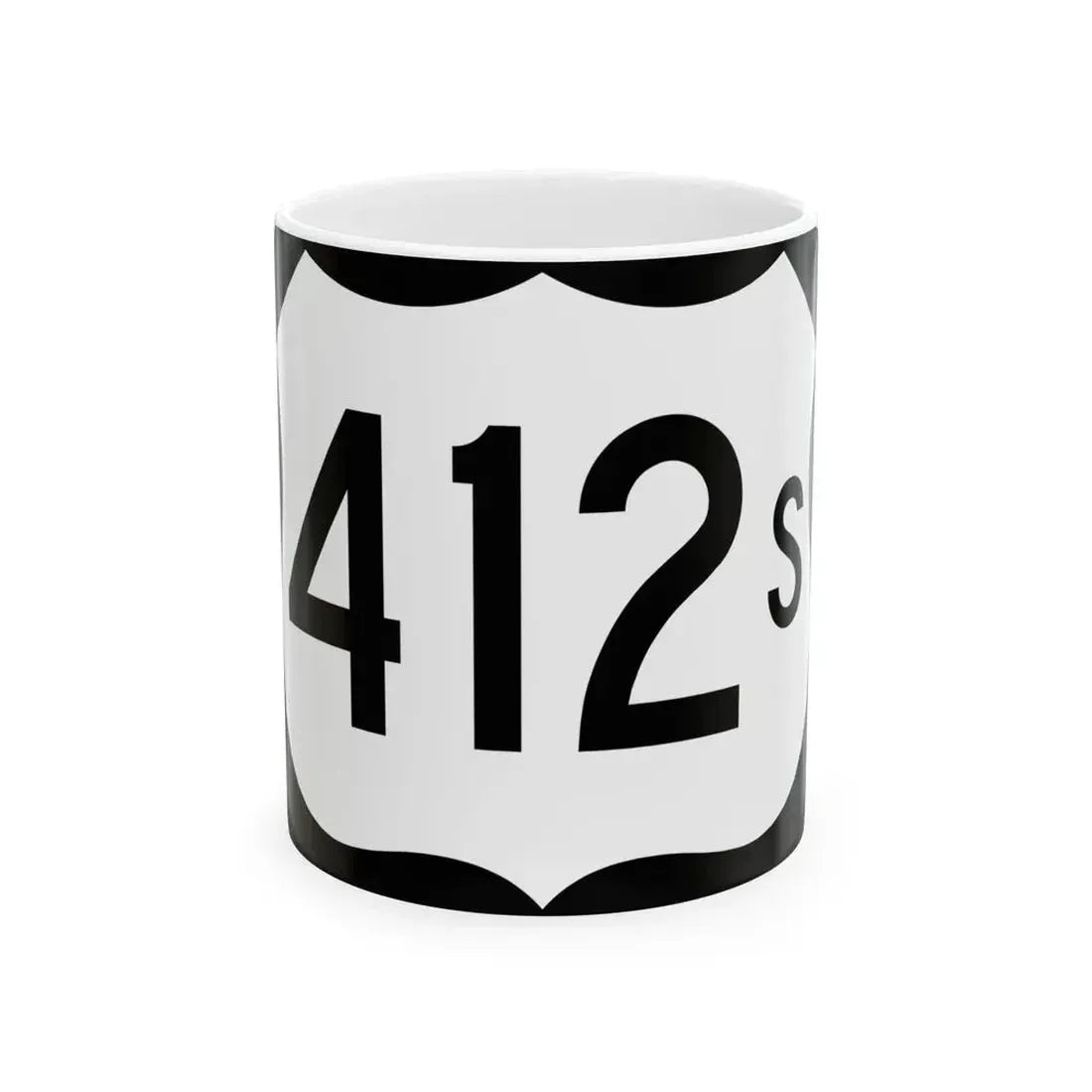 US 412S (Arkansas) (Road Sign) White Coffee Mug 11oz - Go Mug Yourself
