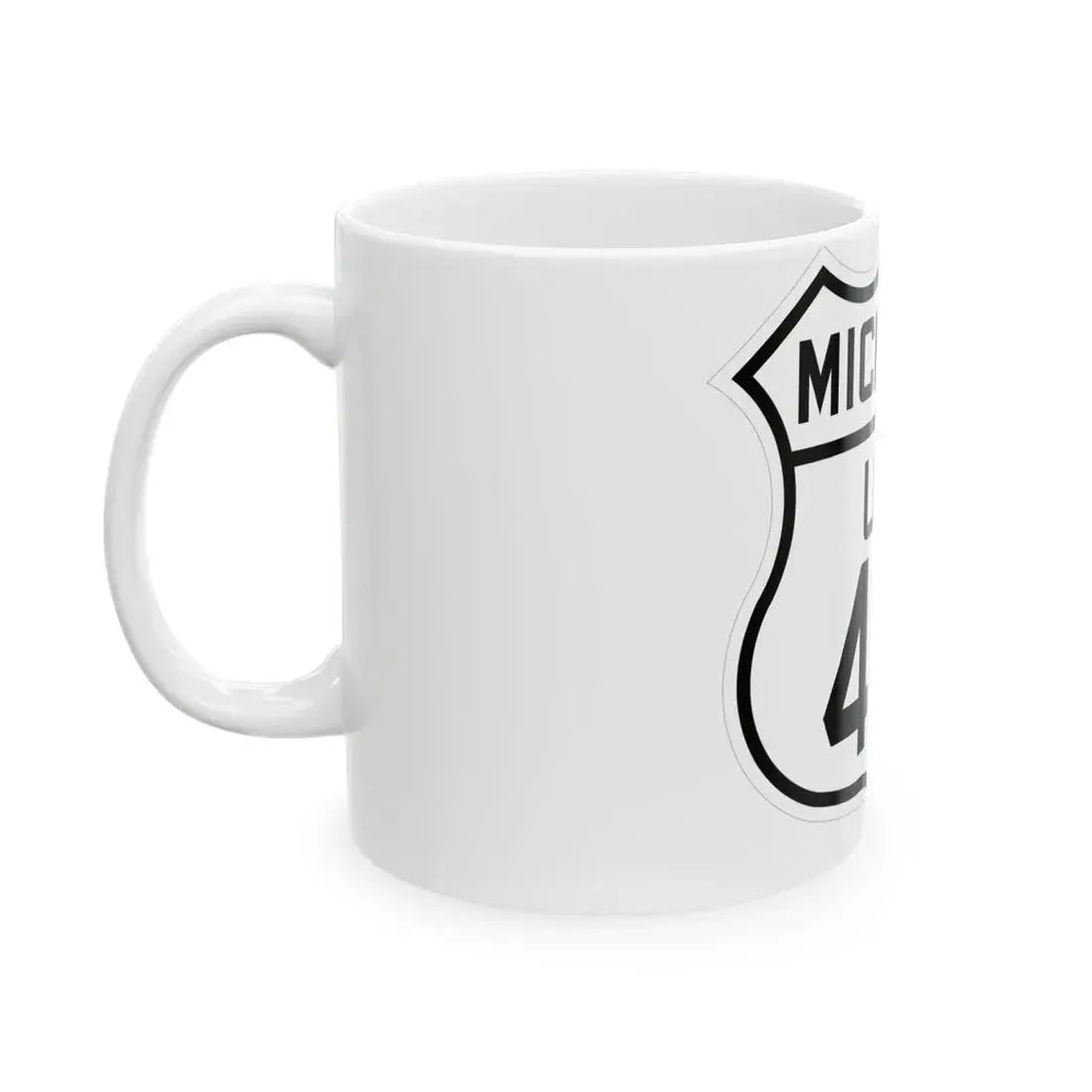 US 41A Michigan 1926 (Michigan) (Road Sign) White Coffee Mug - Go Mug Yourself