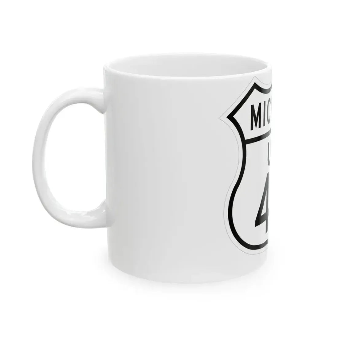 US 41A Michigan 1948 (Michigan) (Road Sign) White Coffee Mug - Go Mug Yourself