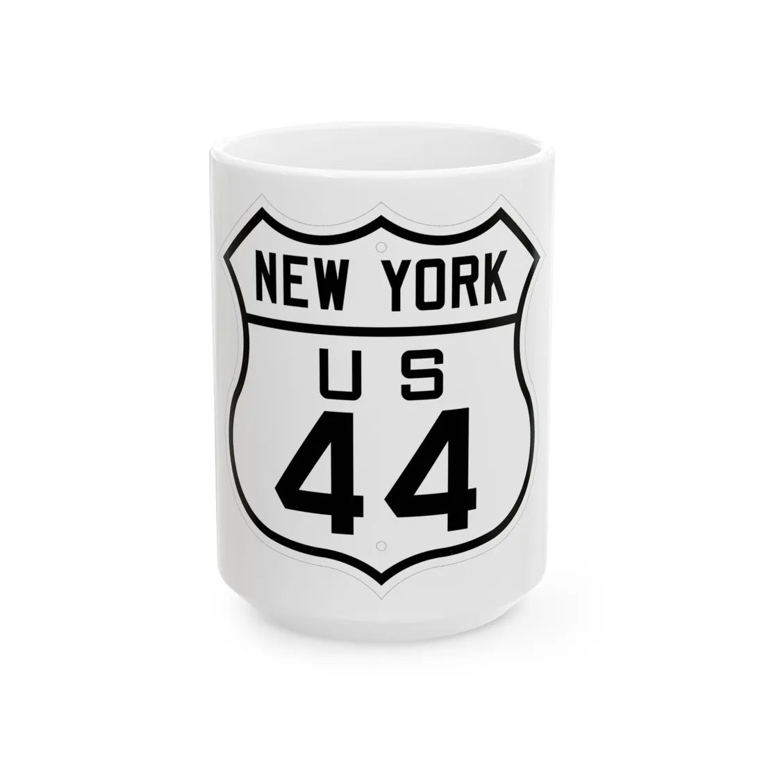 US 44 New York 1926 (New York) (Road Sign) White Coffee Mug 15oz - Go Mug Yourself