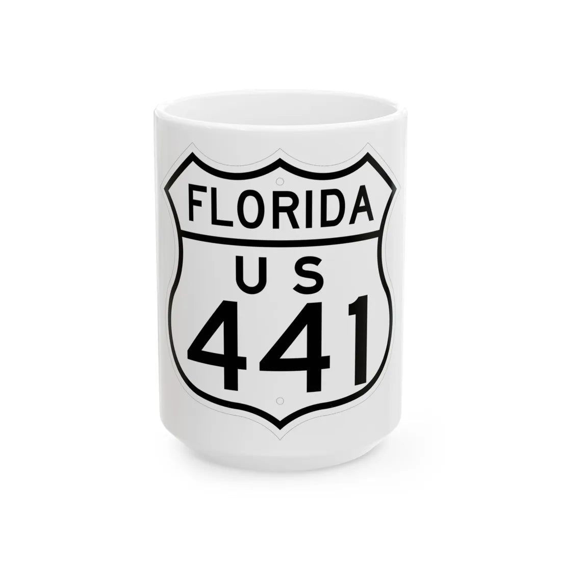 US 441 Florida 1948 (Florida) (Road Sign) White Coffee Mug 15oz - Go Mug Yourself
