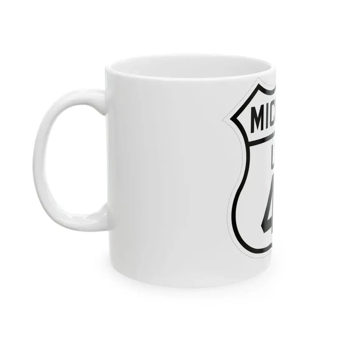 US 45 Michigan 1926 (Michigan) (Road Sign) White Coffee Mug - Go Mug Yourself