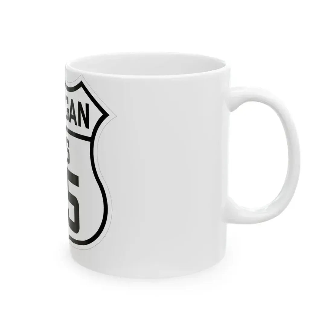 US 45 Michigan 1926 (Michigan) (Road Sign) White Coffee Mug - Go Mug Yourself