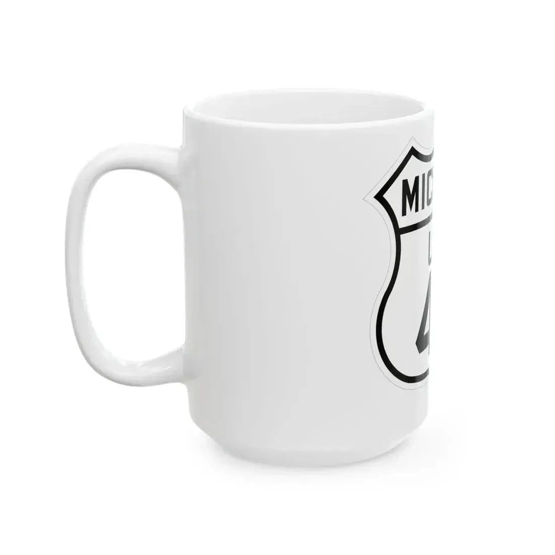 US 45 Michigan 1926 (Michigan) (Road Sign) White Coffee Mug - Go Mug Yourself