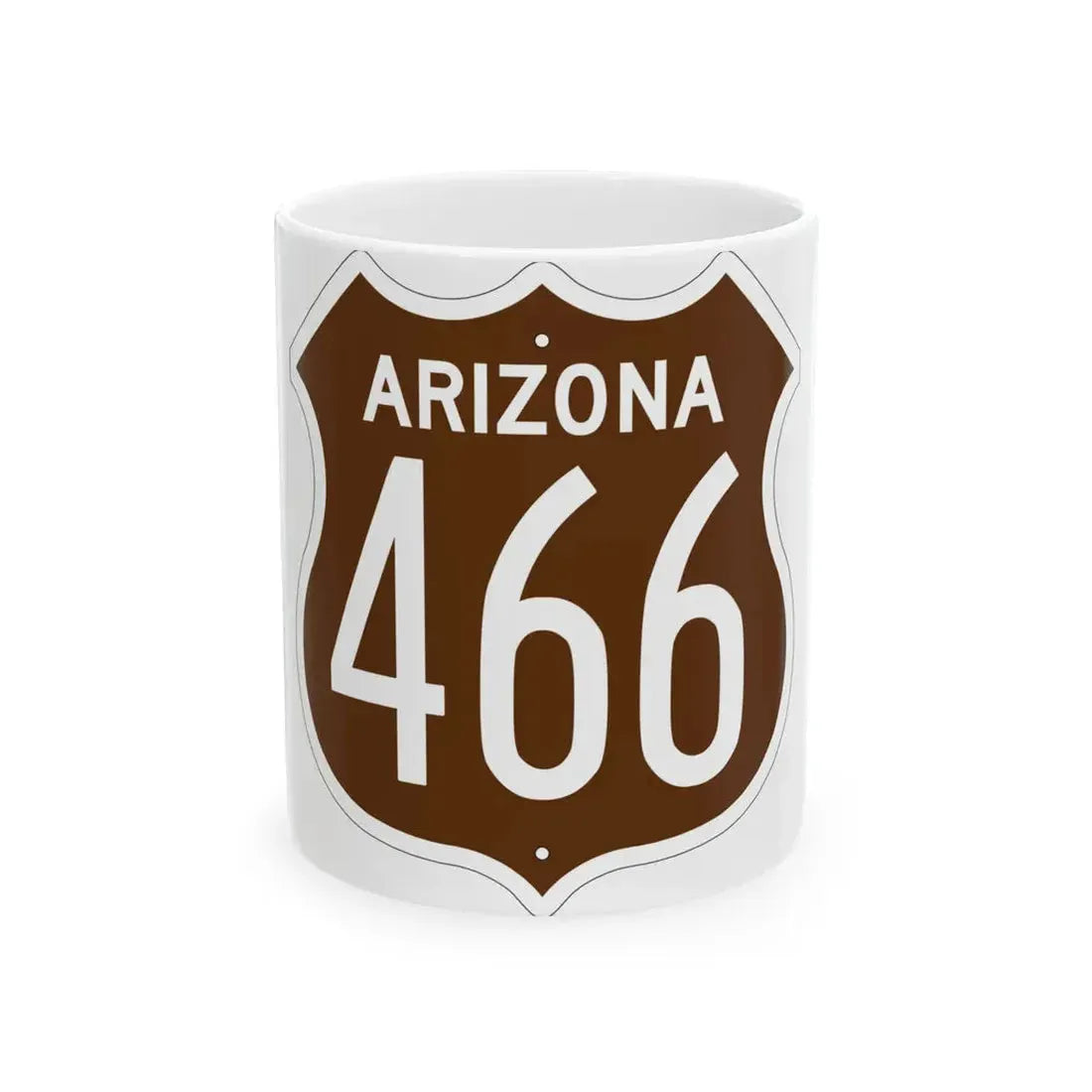 US 466 Arizona 1956 East (Arizona) (Road Sign) White Coffee Mug 11oz - Go Mug Yourself