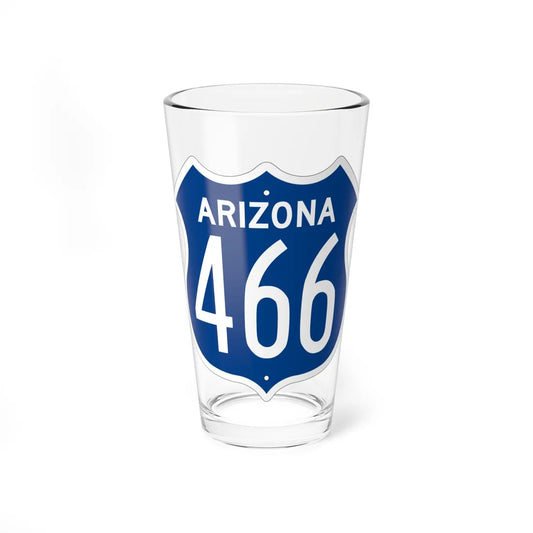 US 466 Arizona 1956 West (Arizona) (Road Sign) Pint Glss 16oz 16oz - Go Mug Yourself