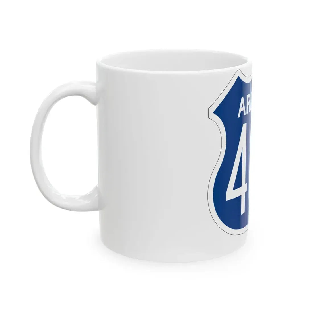 US 466 Arizona 1956 West (Arizona) (Road Sign) White Coffee Mug - Go Mug Yourself