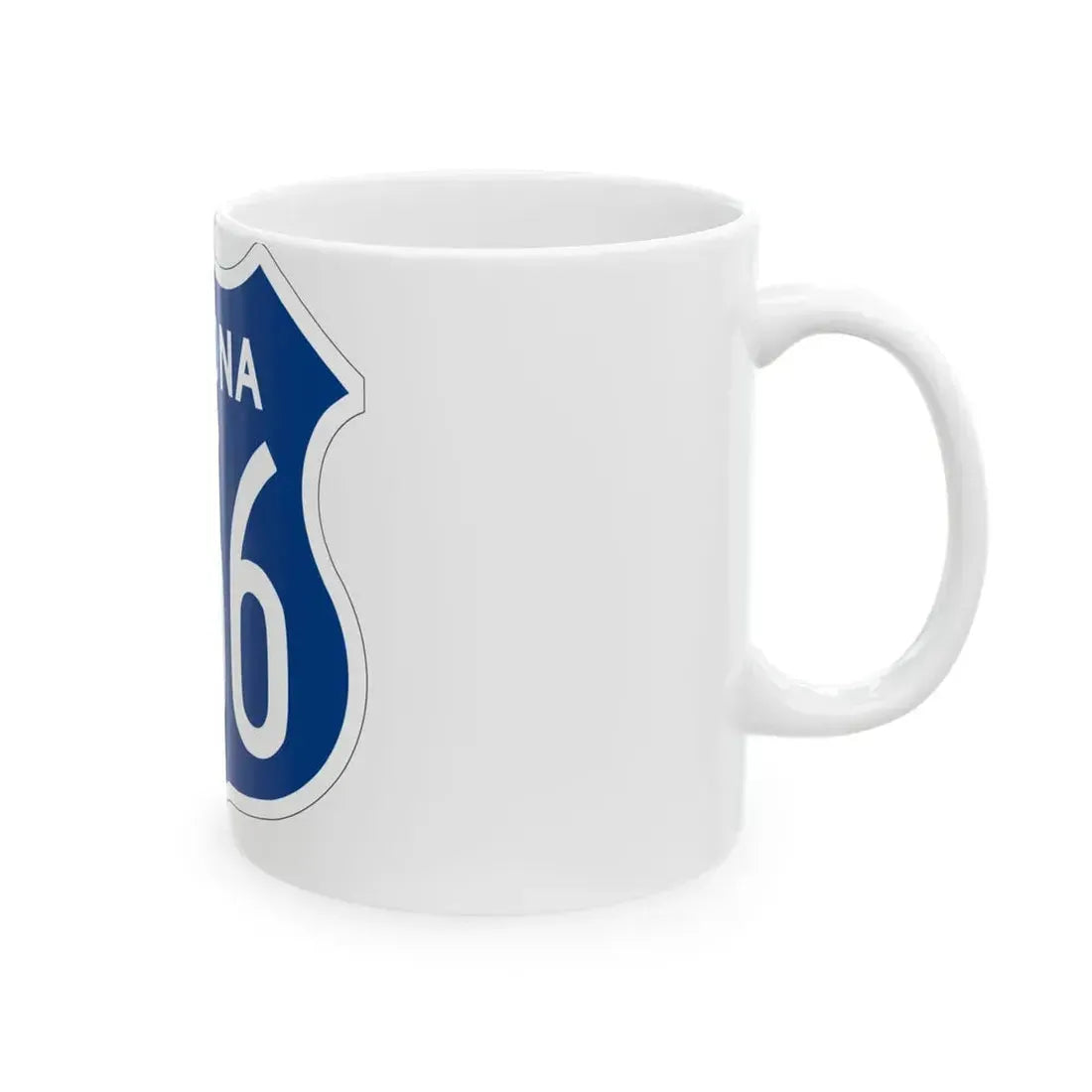 US 466 Arizona 1956 West (Arizona) (Road Sign) White Coffee Mug - Go Mug Yourself