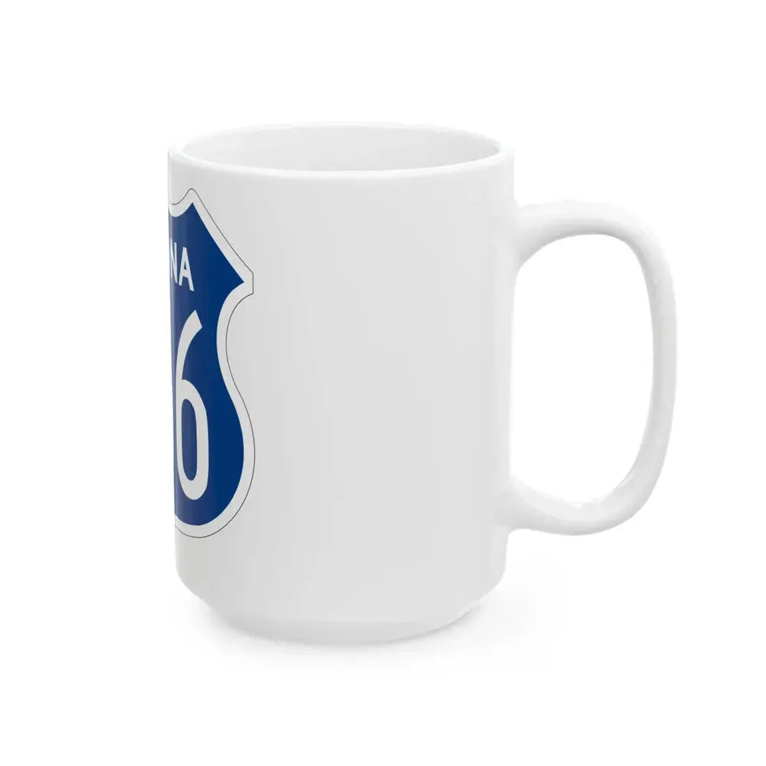 US 466 Arizona 1956 West (Arizona) (Road Sign) White Coffee Mug - Go Mug Yourself