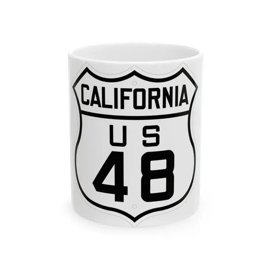 US 48 California 1926 (California) (Road Sign) White Coffee Mug 11oz - Go Mug Yourself