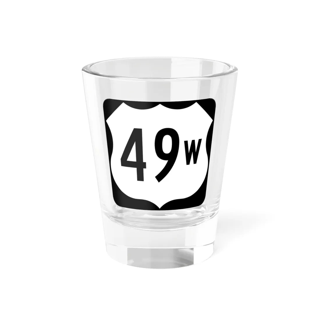 US 49W (Mississippi) (Road Sign) Shot Glass 1.5oz 1.5oz - Go Mug Yourself