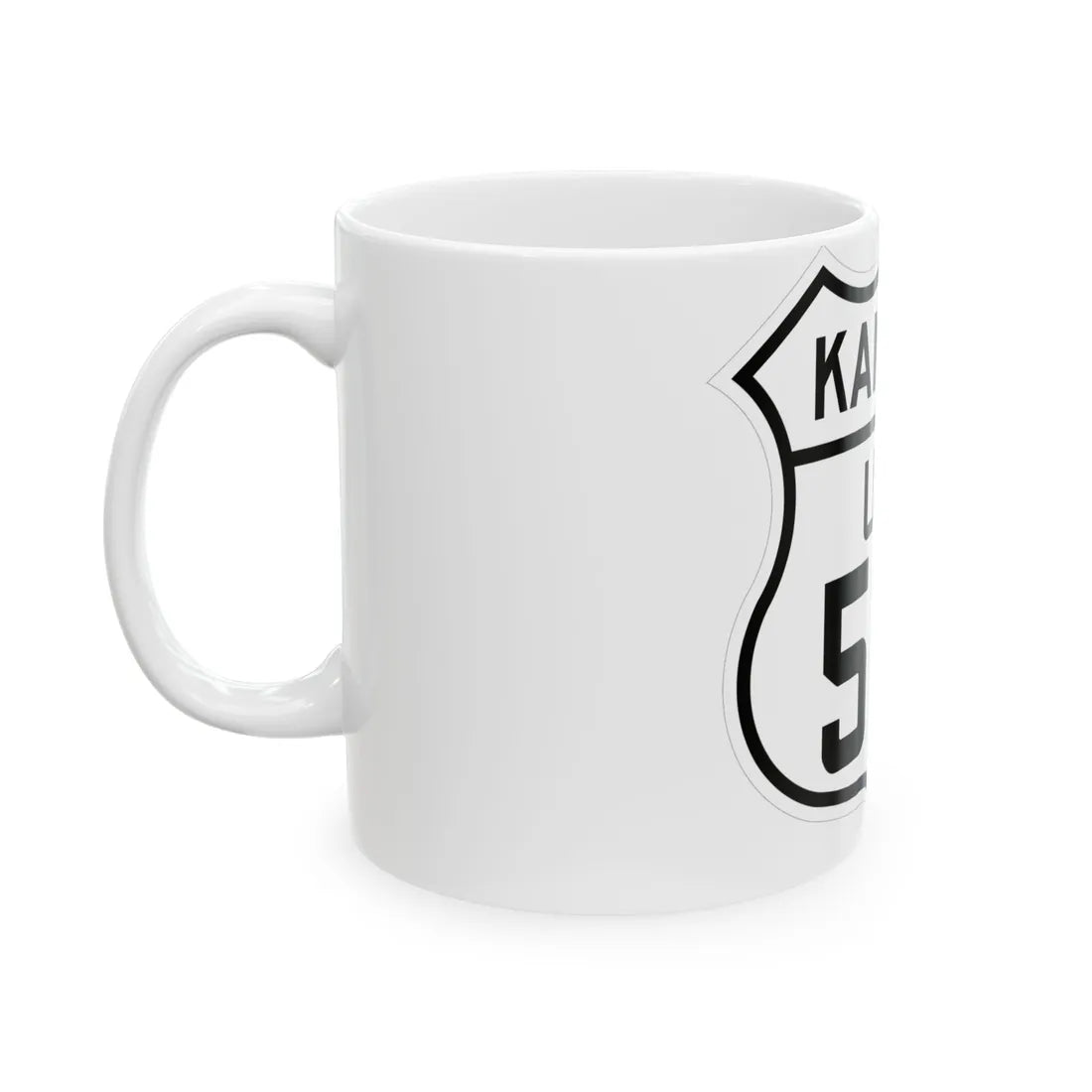 US 50N Kansas 1926 (Kansas) (Road Sign) White Coffee Mug - Go Mug Yourself