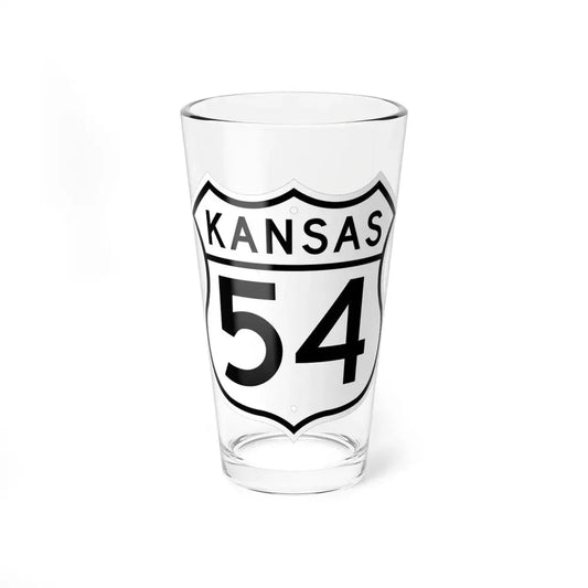 US 54 Kansas 1962 (Kansas) (Road Sign) Pint Glss 16oz 16oz - Go Mug Yourself